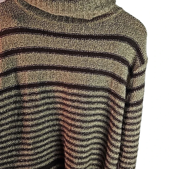 Carolyn Taylor Essentials Striped Turtleneck Tunic Sweater Size L - Picture 7 of 16